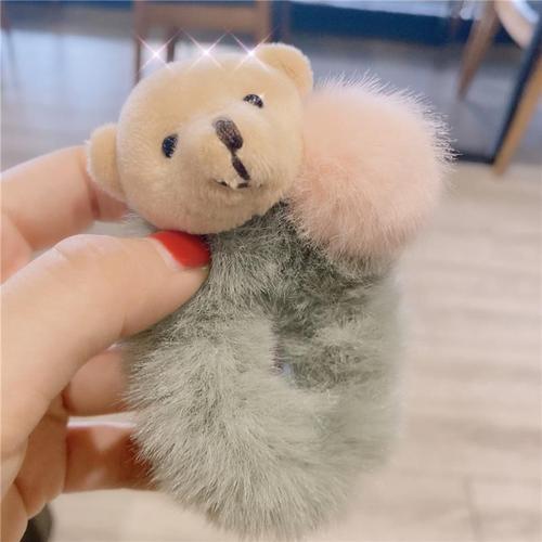 Chouchous Pour Cheveux En Peluche Pour Femmes, Bande Élastique, Pince, Porte Queue De Cheval, Accessoires Pour Filles 