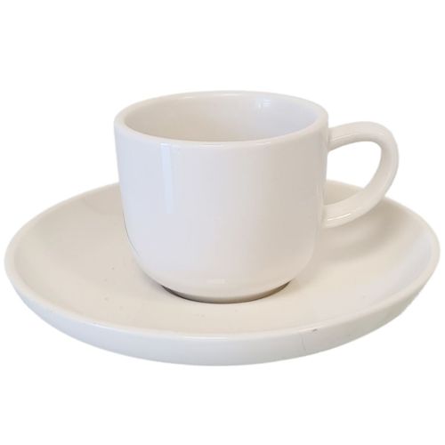 Tasse Expresso Et Sous Tasse En Céramique Blanc