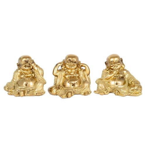 By SIGRIS Budas Pequeño Dorado Incluye 3 Unidades Figuras Budas Colección Oriental Signes Grimalt Decor And Go