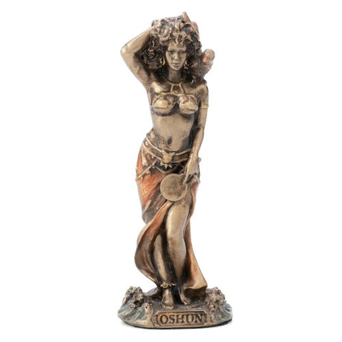 Signes Grimalt By SIGRIS - Figura Diosa Oshun Dorado de Resina | Figura de Persona Figuras De Resina Para Jardin Figura Resina Decoración 1x1x1cm
