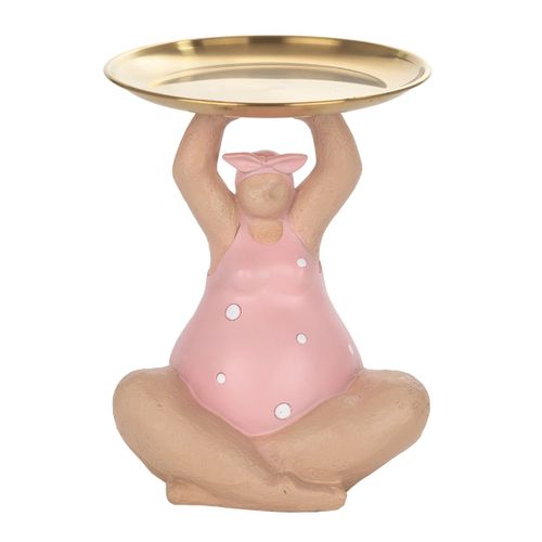 Signes Grimalt By Sigris - Figura Bañista con Plato Figuras | Marinero Rosa - 22x13x17 cm