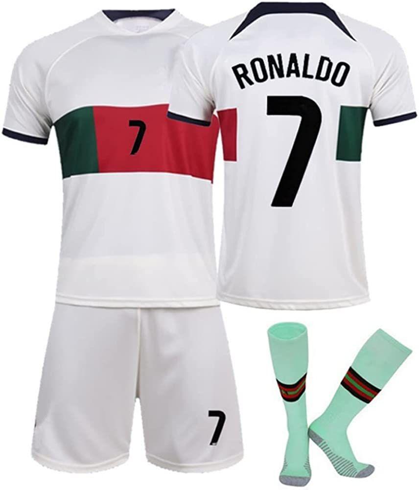 Ronaldo Maillot de football à manches courtes avec chaussettes pour les  fans, Adulte. : : Sports et Plein air