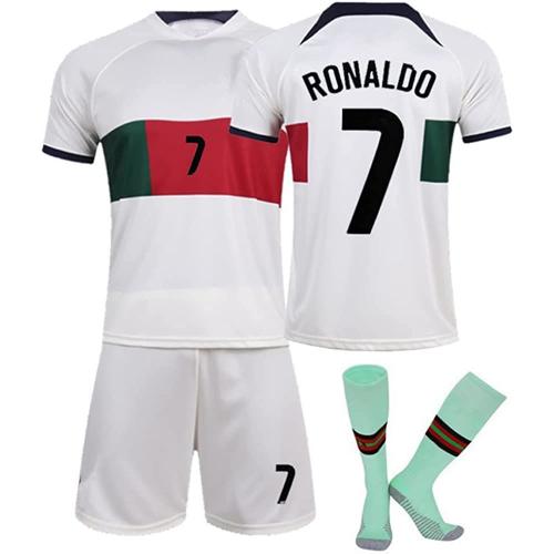 Coupe du Monde Portugal Ronaldo No.7 Maillot de Football,Enfants Adultes  Maillot Ensemble avec Chaussettes