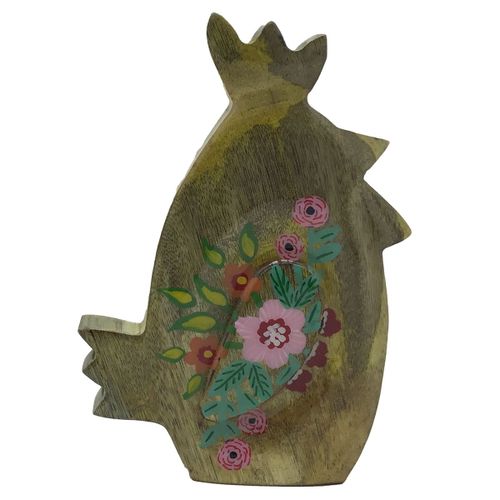 ORIGEN Home Decor Gallina De Madera Marrón - Figura de Gallina 15x10x3cm<br /><br />