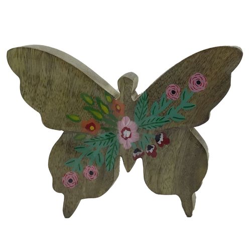 ORIGEN Home Decor Mariposa De Madera Animales | Figura de Mariposa Marrón - 14x18x3cm<br /><br />