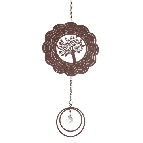By Sigris Colgante Árbol De La Vida Marrón De Metal 65*1*18cm Colgante De Metal