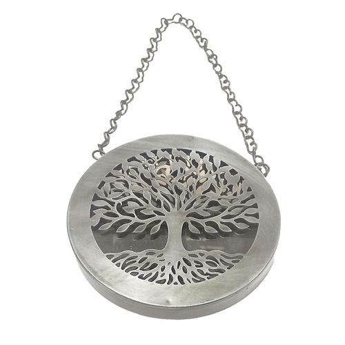 ORIGEN Home Decor Espejo hierro y cristal Espejos | Figura Plateado - 2x18x18cm