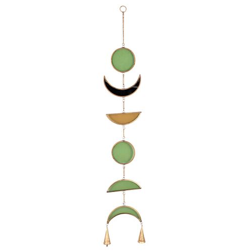Origen Home Decor Adorno Movil Fases Luna Colgantes | Colgante Verde - 94x17x2cm