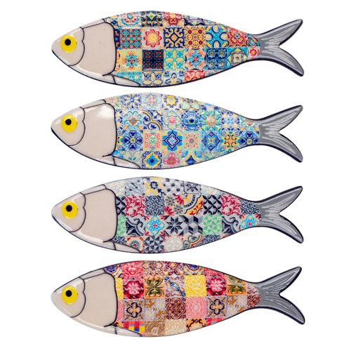 ORIGEN Home Decor Magnetico Pez 3U Magneticos Vintage | Plateado - 1x11x4cm<br /><br />