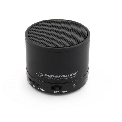 Esperanza rythme Cylindre noir Enceintes Portable sans fil et filaire, batterie, USB, 280 16000 Hz, Bluetooth/3.5 mm, universelle, Cylindre)
