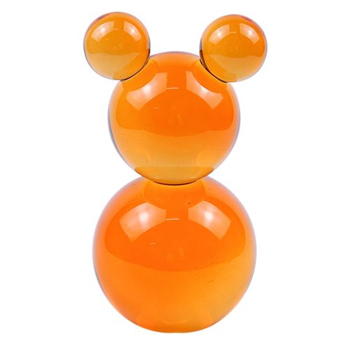 ORIGEN Home Decor Figura cristal Miniaturas | Figura de Sobremesa Naranja - 18x11x9cm