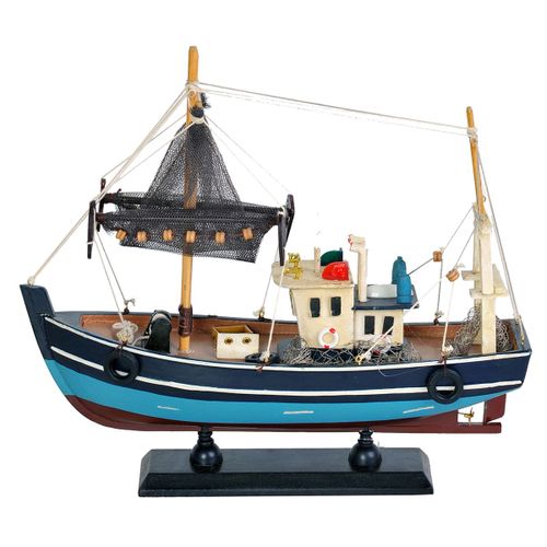 ORIGEN Home Decor Barco Pesquero Vehiculos | Modelismo de Barcos Gris - 27x30x8cm<br /><br />
