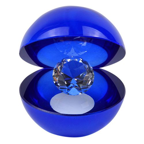 ORIGEN Home Decor Figura cristal Miniaturas | Figura de Sobremesa Azul - 12x11x10cm