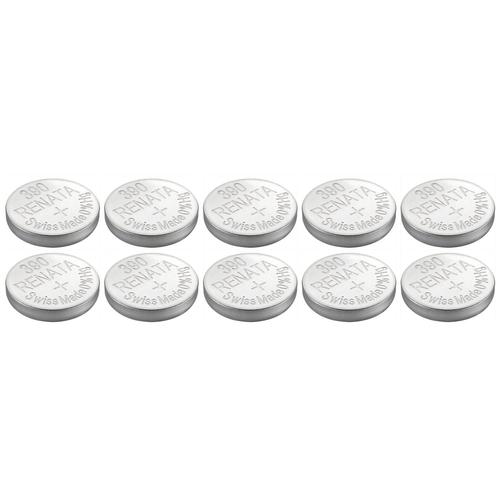 RENATA Lot de 10 Piles bouton Silver Oxyde 390 / SR1130SW 0% mercure