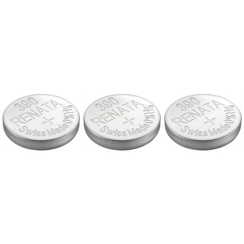 RENATA Lot de 3 Piles bouton Silver Oxyde 390 / SR1130SW 0% mercure