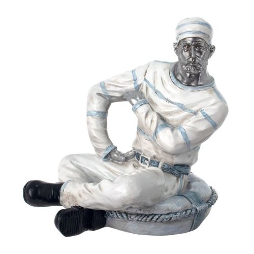 By SIGRIS Figura Marinera Blanco de Resina 21*21*17cm