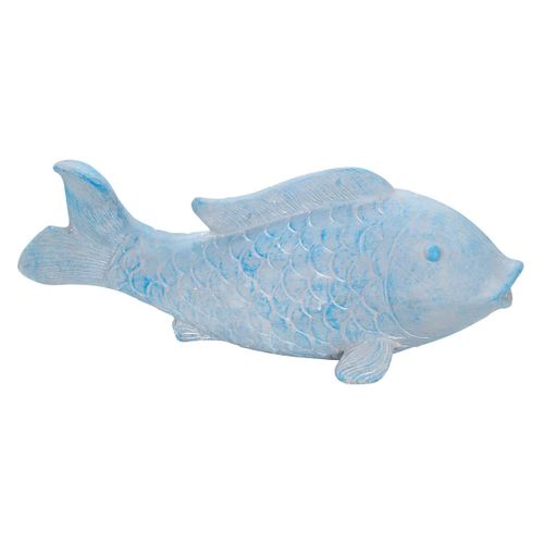 ORIGEN Home Decor Adorno Pez | Figura de Pez Blanco - 65x20x24cm