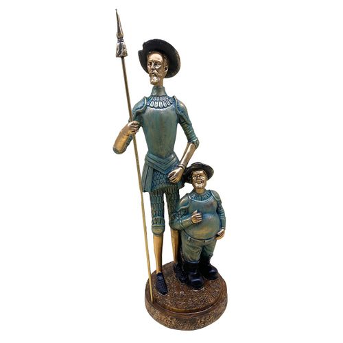 ORIGEN Home Decor Don Quijote Y Sancho Varios | Figura de Persona Gris - 36x15x12cm<br /><br />