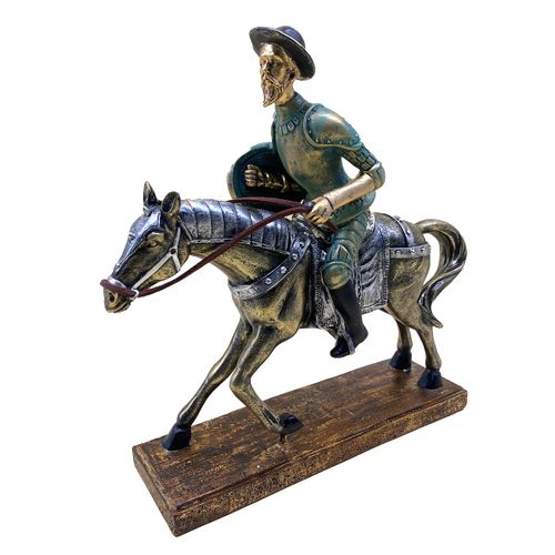 ORIGEN Home Decor Don Quijote Sobre Caballo Varios Figura de Persona Gris 25x26x8cm<br /><br />