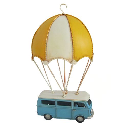 ORIGEN Home Decor Coche Paracaidas Vehiculos Vintage Amarillo 31x18x17cm Metal Resistente<br /><br />