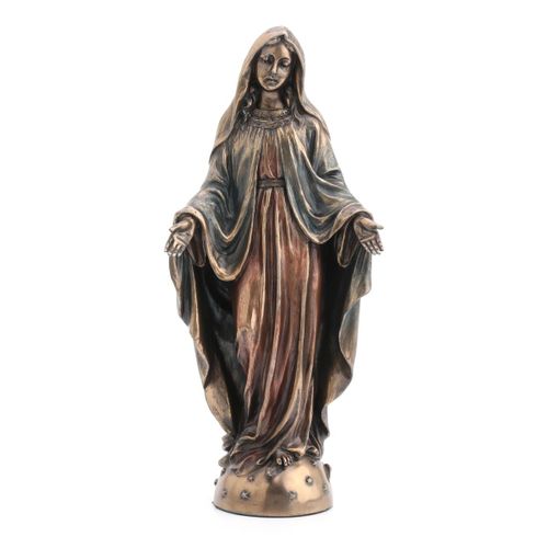 Signes Grimalt By SIGRIS - Figura Maria Dorado de Resina | Figura de Persona Figuras De Resina Para Jardin Figura Resina Decoración 20x6x10cm