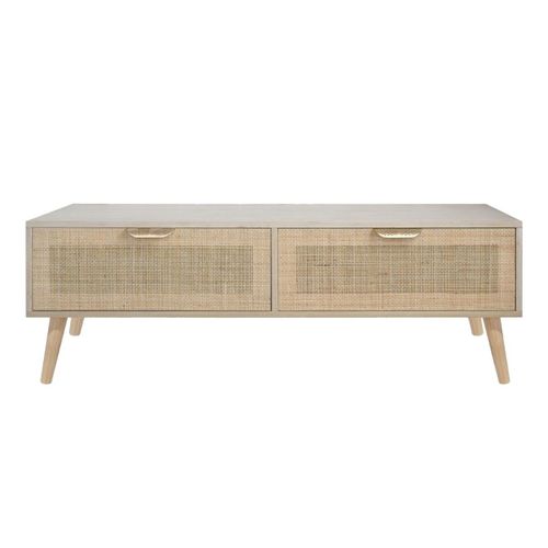 Signes Grimalt By Sigris - Mueble Tv Con Dos Cajones Marrón De Mdf | Mueble Tv Mueble Tv Televisión 40x40x120cm