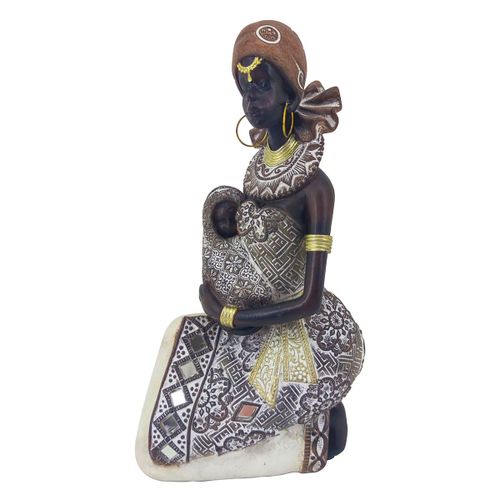 Signes Grimalt By Sigris - Figura Africana Figuras | Africanas Y Elefantes Marrón - 14x17x20 cm