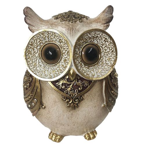 ORIGEN Home Decor Buho Buhos | Figura de Búho Marrón - 15x11x7cm<br /><br />