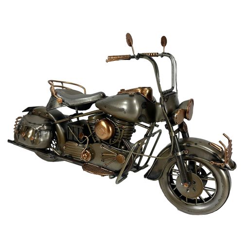 ORIGEN Home Decor Motocicleta Metal Vehiculos Vintage Gris 20x37x13cm<br /><br />