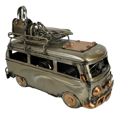 ORIGEN Home Decor Autobus Metal Vehiculos Vintage | Modelismo Terrestres Gris - 12x17x8cm<br /><br />