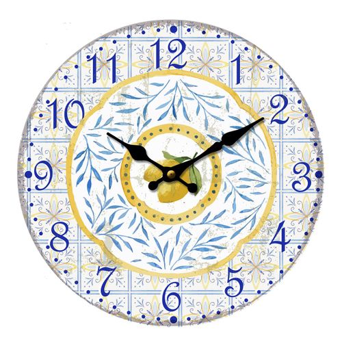 ORIGEN Home Decor Reloj Limon Amarillo Redondo - 34x34x4cm<br /><br />