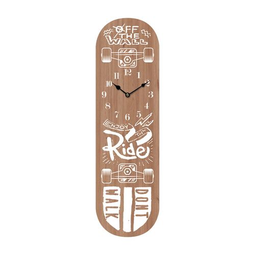 Signes Grimalt By Sigris - Reloj Pared Tabla Surf Adorno Pared | Relojes Marrón - 70x4x20 cm