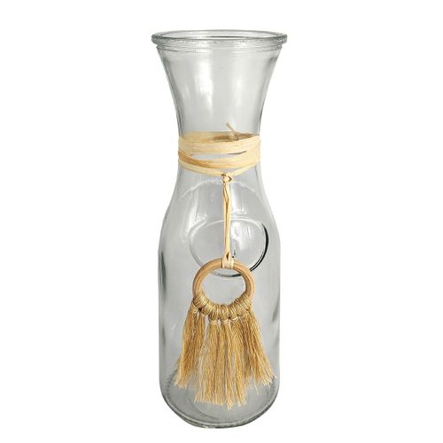 ORIGEN Home Decor Jarrón Jarrones Y Portavelas | Jarrón Transparente - 27x10x10cm