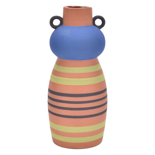ORIGEN Home Decor Jarrón Jarrones Y Portavelas | Jarrón Marrón - 28x13x13cm