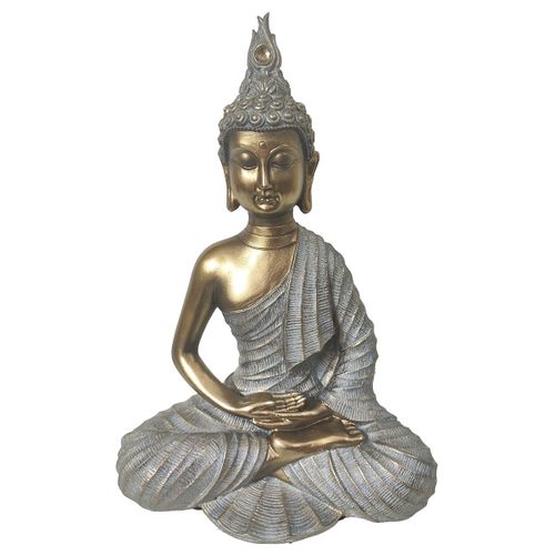 ORIGEN Home Decor Buda Budas Figura de Buda Gris 27x19x10cm<br /><br />