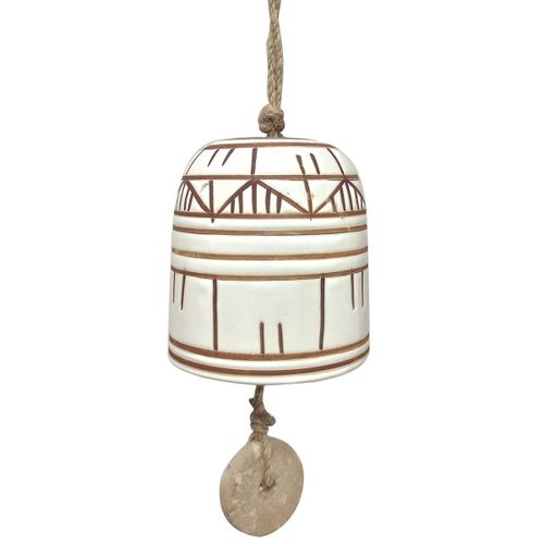 Origen Home Decor Campana Colgantes | Blanco Ovalado - 29x9x9cm<Br /><Br />
