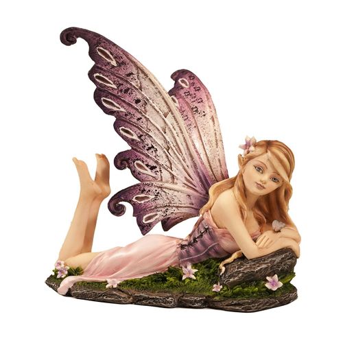 ORIGEN Home Decor Hada Acostada Fantasia Figura de Hada Marrón 14x13x10cm<br /><br />