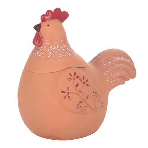 Signes Grimalt By Sigris - Figura Gallina Decoracion | Jarrones Y Portavelas Marrón - 25x17x25 cm