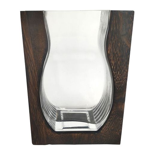 ORIGEN Home Decor Jarrón Jarrones Y Portavelas | Jarrón Transparente - 24x18x6cm