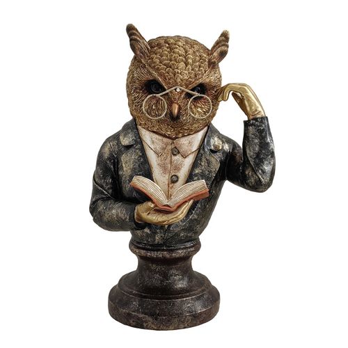 ORIGEN Home Decor Buho Animales | Figura de Búho Marrón - 36x22x19cm<br /><br />