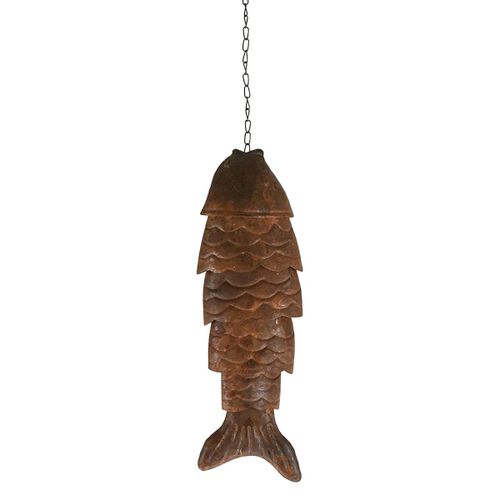 Origen Home Decor Colgante Pez Jarrones Y Portavelas Marrón 28x9x4cm - Diseño Único Y Versátil<Br /><Br />