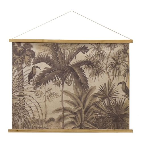 ORIGEN Home Decor Lienzo Enrollable Tropical Cuadros Gris Rectangular 75x100x2cm<br /><br />