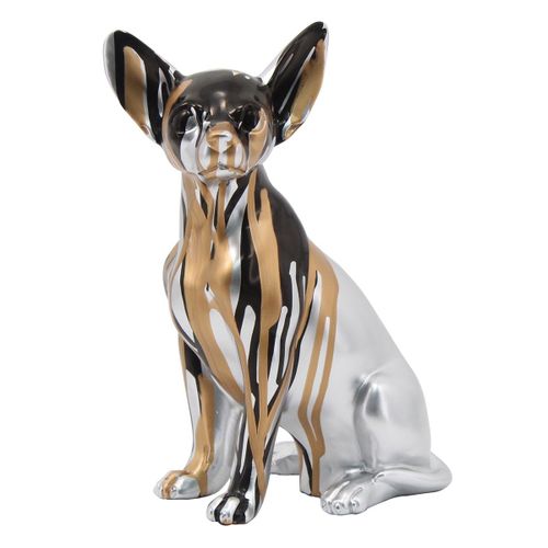 Signes Grimalt By Sigris - Figura Perro Chiuaua Figuras | Animales Plateado - 25x11x16 cm