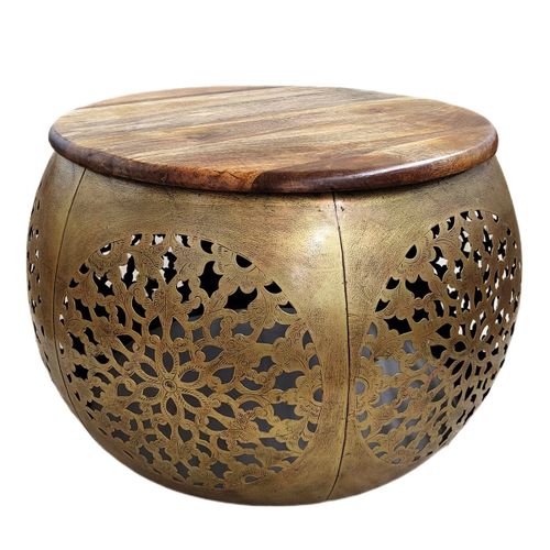 Origen Home Decor Mesa Grande Mueble Auxiliar | Mesa Auxiliar Dorado - 41x62x62cm