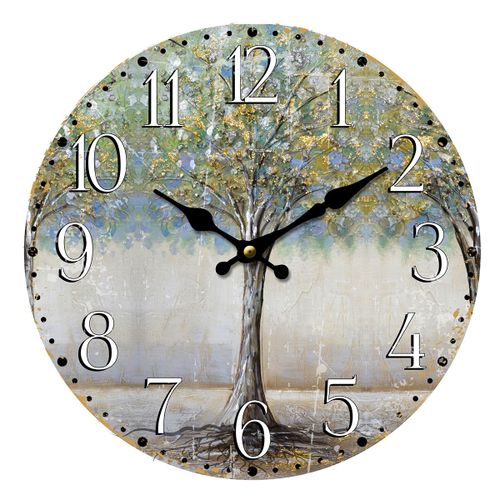 ORIGEN Home Decor Reloj Arbol Relojes Gris Redondo 34x34x4cm<br /><br />