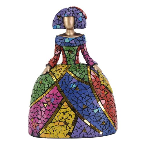 ORIGEN Home Decor Menina Varios | Figura de Persona Azul - 24x18x13cm para Decoración de Interior y Exterior<br /><br />