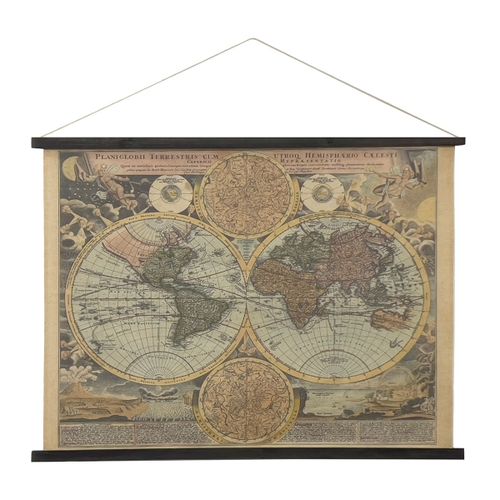 ORIGEN Home Decor Lienzo Enrollable Mapamundi Cuadros Gris Rectangular 75x100x2cm<br /><br />