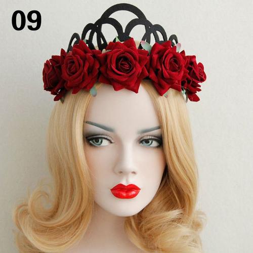 Fd-39 - Couronne De Tête Gothique Noire Pour Femmes, Vintage, Accessoire Magique, Diadème, Fête'halloween, Cosplay, Princesse Vampire 