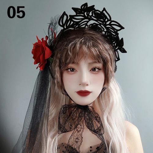 Fd-117 - Couronne De Tête Gothique Noire Pour Femmes, Vintage, Accessoire Magique, Diadème, Fête'halloween, Cosplay, Princesse Vampire 