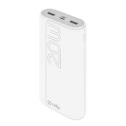 Power Bank Celly 20a Pd 22w Blanco